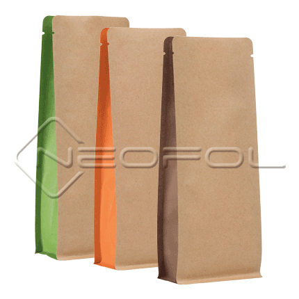 BOXpack® Kraftpapier mit bunter Seitenfalte