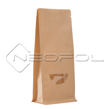 BOXpack® Kraftpapier mit halbrundem Sichtfenster